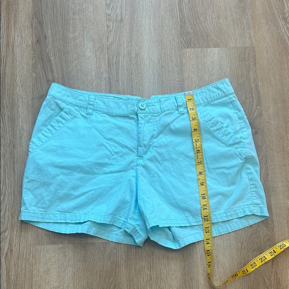 Columbia Women’s Light Aqua Blue/Green Cotton Shorts - Picture 3 of 7